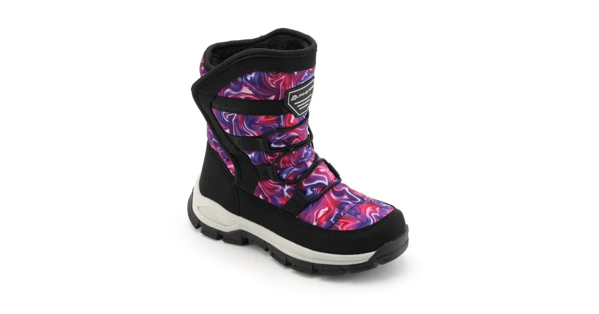 Kinder-Winterschuhe mit isoliertem Futter ALPINE PRO SORENO schwarz schwarz 34